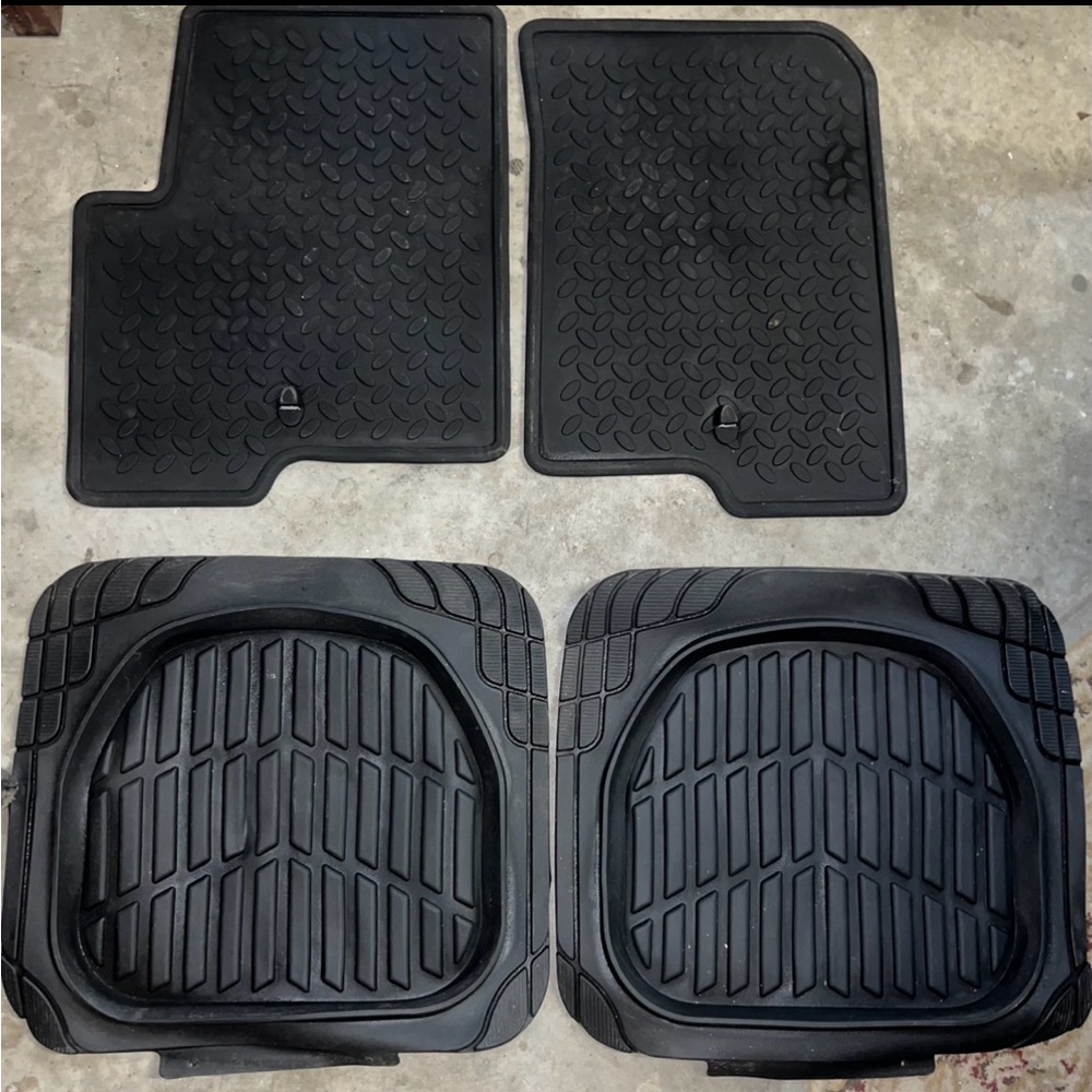 Heavy-Duty All-Weather Rubber Floor Mats Universal Fit Can Be Trimmed To Size